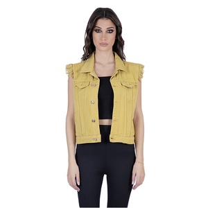 Débardeur Femme Personnalisé Streetwear Uni Manches Effilochées en Laine/Viscose Tricoté Respirant Extensible Haute Qualité - Product Image 4