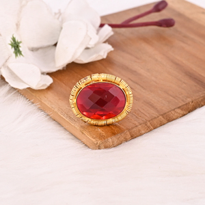 Red Garnet Hydro Gemstone <b>Ring</b> Handmade <b>Adjustable</b> Fashion <b>Ring</b> for Women - Product Image 3