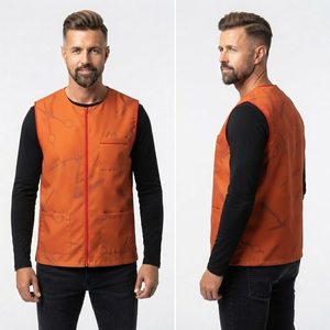Chaqueta Impermeable para Barbería con Cierre, Sin Mangas, Tipo Bata - Product Image 3
