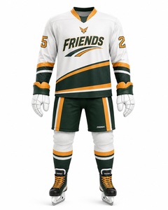 Tenue d'équipe sportive, maillot et pantalon de hockey sur glace 100% polyester pour l'entraînement, vente en gros, uniformes de hockey sur glace de qualité supérieure, doux - Product Image 1