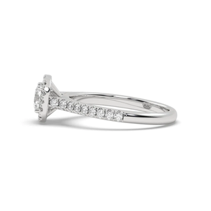 Anillo de Diamante Cultivado en Laboratorio con Incrustaciones de Oro Blanco de 1.094 Quilates, Claridad VS1, Color G, AJRETAIL - Product Image 2
