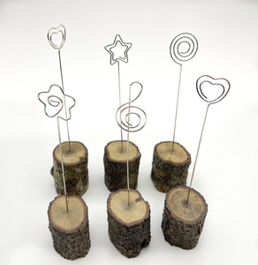 Wood Place <b>Card</b> Holder Reception Desktop Music Symbol Name <b>Card</b> Display Stand Rustic Wood <b>Table</b> Number Holder - Product Image 6
