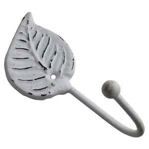 Antique White Metal Hanger & Hooks Cast Iron <b>Wall</b> Decor for Hanging <b>Clothes</b> Coat Hat Key Design Hook - Product Image 1