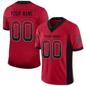 Vêtements de sport pour hommes, uniforme de football américain, manches courtes, haute qualité, léger, respirant, polyester, ensembles personnalisables - Product Image 1
