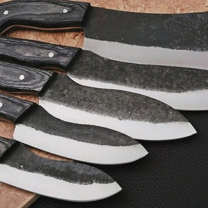 Ensemble de couteaux de chef en bois de Pakka forgés à la main, vente en gros |   Couteaux de cuisine professionnels 5 pièces |   Précision ultime - Product Image 4