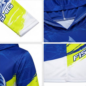 เสื้อฮู้ดดี้ตกปลาแบบมีหน้ากาก ป้องกันรังสียูวี สำหรับงาน OEM ODM สกรีนลายแบบ Sublimation  รับผลิตตามแบบที่ต้องการ - Product Image 6