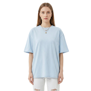 เสื้อยืดโอเวอร์ไซส์ลำลองผู้หญิง ผ้าฝ้าย 100% หนัก 220 GSM คอกลม แขนสั้น สกรีนลายตามสั่ง ไม่หดตัว - Product Image 1