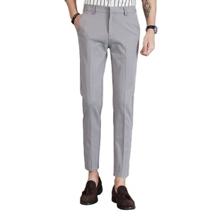 Un grand nombre de pantalons de costume décontractés pour hommes de haute qualité, printemps et automne, coupe slim, élastiques, capris, pantalons pour hommes - Product Image 4