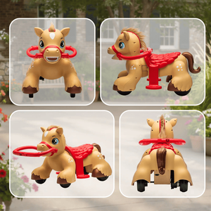 Cavallo a dondolo in legno per bambini - Product Image 4