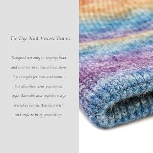 Bonnets en coton doux tricotés unisexes, vente en gros, haute qualité, chauds pour l'hiver, logo personnalisé, bonnets tie-dye pour adultes, usage quotidien - Product Image 3