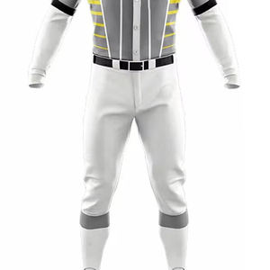 Custom Colors <b>Men's</b> Baseball Uniform Set High Quality Breathable Quick Dry Cotton Spandex Silk Sportswear - Product Image 1