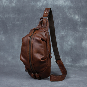 Bolso Bandolera de Cuero Personalizado de Primera Calidad para Hombre, Estilo Casual Vintage para Negocios, Deportes al Aire Libre, con Cierre, Duradero y Grande - Product Image 6