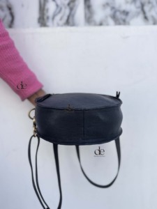 Nouvel Arrivage Sac à Main Rond en Cuir, Style Bohème Gypsy, Motif Damier, Fait Main, Western, Élégant, Sac Bandoulière Multi-usages - Product Image 2