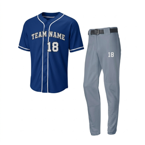 Ensemble uniforme de baseball personnalisé OEM |   Chemises et pantalons de baseball imprimés respirants |   Vêtements de sport pour équipes de softball unisexes en gros - Product Image 6