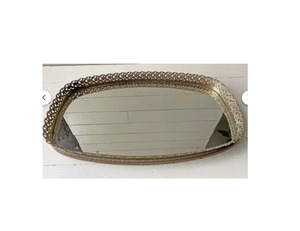 Wholesale Bulk Selling High Grade Silver Colored Unique Texture Designer Premium Quality Metal Custom Shape Serving <b>Tray</b> - Product Image 4