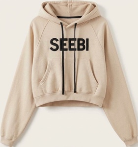 Custom Embroidery High Selling Women Cropped <b>Hoodies</b> With LOW MOQ - Product Image 3