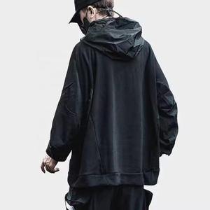 เสื้อฮู้ดดี้เทคแวร์แนวแทคติคอลสำหรับผู้ชาย สไตล์สตรีทแวร์แนวไซเบอร์พังก์ แจ็คเก็ตนินจา กันลม ทรงโอเวอร์ไซส์ เสื้อพูลโอเวอร์ฟังก์ชั่นแนล ชุดกีฬา - Product Image 3