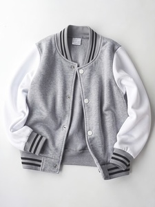 Hot Selling Custom <b>Men's</b> Winter Varsity <b>Jackets</b> <b>White</b> Sleeves Front Logo Custom Colors & Logo 100% Cotton-Wool Casual Outerwear - Product Image 1