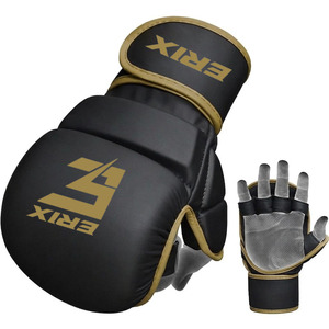 Guantes de Sparring MMA de Cuero PU Híbrido para Entrenamiento de Grappling 6oz 7oz 8oz con Soporte de Muñeca de Gancho y Bucle, Personalizados con Marca y Grabado Láser - Product Image 3