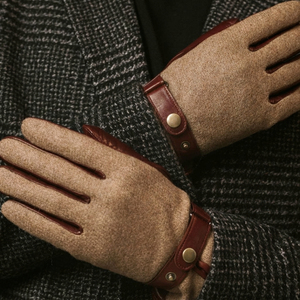 HARAZ Retro Fashion Leather Wrist-Length <b>Touchscreen</b> <b>Gloves</b> Thermal Eco-Friendly Unlined Winter Outdoor Use Men Women - Product Image 6