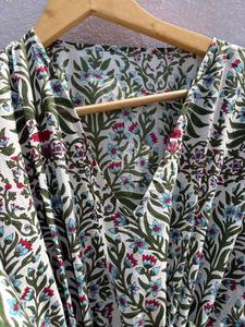 Floral Cotton <b>Kaftan</b> Dress for Women, Printed Boho <b>Beach</b> Cover Up, Loose Fit Resort Wear, Summer Maxi <b>Kaftan</b> Wholesale - Product Image 2