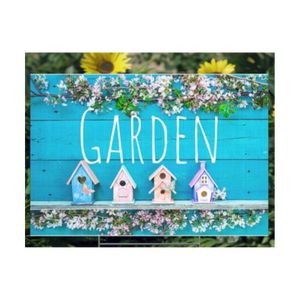 Panneau de jardin rustique en bois, décoration paysagère pour patio, pelouse, allée, cadeau de déménagement champêtre, panneau de cour, panneau de jardin - Product Image 1