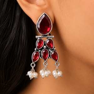Pendientes de latón oxidado con ónix y diseño floral, modernos y variados para mujer, venta al por mayor con Garantía Comercial, proveedor a granel |   Directo de Fábrica - Product Image 1
