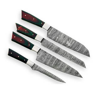 Damascus Steel Kitchen Chef Knife Set Complete Cooking Preparation <b>Tools</b> Designed For Daily Home Use & Professional Food Service - Product Image 4