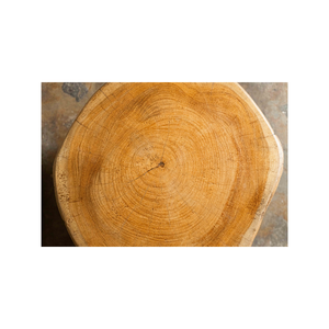 Tabouret en teck biologique fait main unique, construction en bois massif pour hôtels et villas, design rustique - Product Image 2