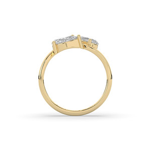 0.7 Ct Lab Diamond <b>Ring</b> Pear Brilliant Cut 925 Sterling Silver Unique Style <b>Thin</b> Band Lightweight Promise <b>Ring</b> Sustainable Stone - Product Image 3