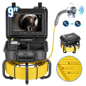 Telecamera Endoscopica Industriale Autolivellante da 165 Ft/50m con Schermo HD da 9 Pollici 1080P, Zoom 36X, Impermeabile IP68 per Ispezione di Tubature e Fognature - Product Image 1