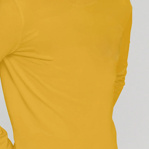 T-shirts pour hommes en coton lourd à manches longues avec impression et broderie personnalisées T-shirts pour hommes à manches longues - Product Image 6