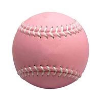 WARPRO INDUSTRY Balle de softball jaune 9 pouces, coutures noires, matériau en bambou plastique, design standard, construction durable