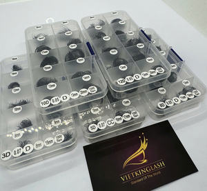 Extensions de cils pré-faits de qualité supérieure, plateaux de cils de tailles mixtes 3D-20D, longs et naturels, courbures CC/DD/LD/M, logo personnalisé, boîte écologique, vente en gros - Product Image 6