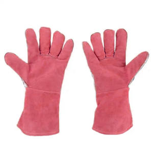 Guantes de Soldadura de Cuero Vacuno Aluminizado de 14 Pulgadas con Puño Recto, Resistentes al Calor, de Alta Resistencia y Resistentes a la Abrasión - Product Image 5
