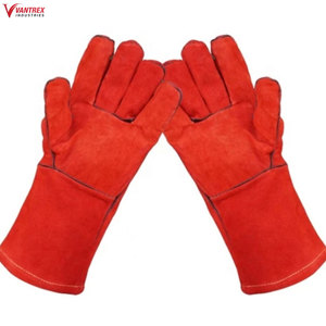 Gants de linéiste résistants en peau de chèvre avec manchette longue et isolation en caoutchouc, gants électriques - Product Image 4