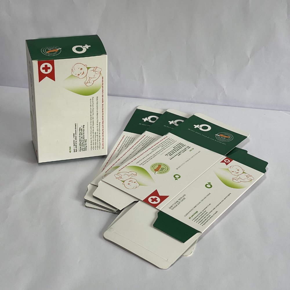 Recyclable Ivory Paper Folders with Die Cuts & Laminate Printing Enhance Product Image for Export Markets