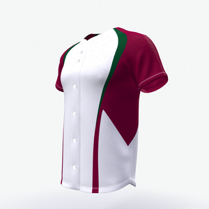 Maillot de baseball à manches courtes personnalisé avec logo, imprimé par transfert thermique, vêtements de sport, vente en gros, haute qualité, pas cher, pour hommes - Product Image 1