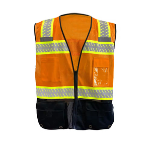 เสื้อกั๊กนิรภัยแบบสะท้อนแสง ANSI Class 2 |   วัสดุโพลีเอสเตอร์ โลโก้และสีตามสั่ง กันน้ำ |   ชุดทำงานทนทานสำหรับผู้ชาย - Product Image 3