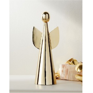 Top Metal Angel Decorations Set of 3 Handcrafted Christmas <b>Ornaments</b> with Glitter Finish and Halo Design - Product Image 3