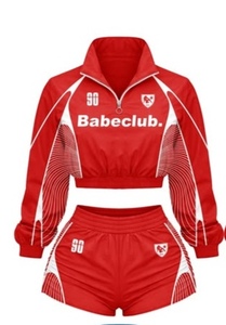 2026 Women's 2-Piece Street Sportswear Set Full-Sleeve T-Shirt and <b>Knee</b>-Length Shorts Breathable Non-Pilling - Product Image 5