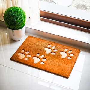 Alfombra de Entrada CocoPaw de Fibra de Coco Natural con Reverso de PVC, Alfombra Decorativa con Patrón para Interiores y Exteriores, Uso Doméstico - Product Image 2