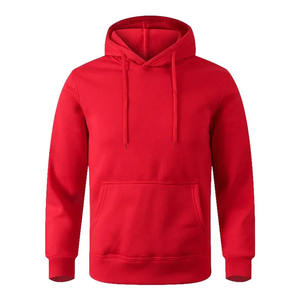Sweat-shirts en molleton à col rond pour homme de qualité supérieure, fabrication OEM, prix bas, logo brodé, impression, 100% coton, couleur rouge - Product Image 3