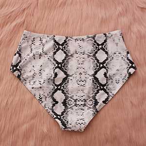 Conjunto de Bikini con Estampado de Serpiente, Top Bandeau, Braguita de Cintura Alta, Talla Grande, Traje de Baño con Estampado Digital, Spandex y Poliéster - Product Image 6