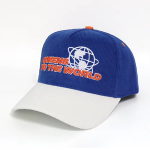 Gorras de Pana de Dos Tonos Personalizadas OEM, Gorras de Béisbol de Lujo con Logotipo Bordado Premium, al por Mayor a Bajo Precio, Unisex - Product Image 2