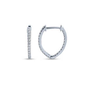 Diamond <b>Fine</b> <b>Hoop</b> Earrings Elegant <b>Hoop</b> <b>Earings</b> - Product Image 3