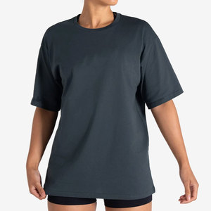 T-shirt de sport pour femme 100 % polyester, couleur unie, séchage rapide, coupe ajustée, compressé, été, haute qualité, athlétique, vierge, pas cher - Product Image 1