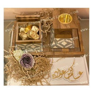Juego de Quemadores de Incienso de Sándalo Ecológicos Hechos a Mano con Patrón Geométrico Verde - Ideal para Regalo - Product Image 5