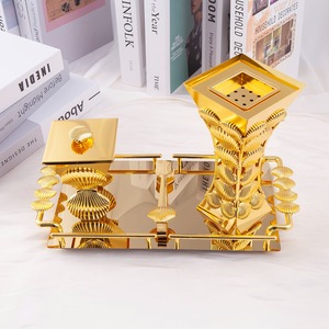 Luxury Antique World Overseas Eco-Friendly Organic <b>Bakhoor</b> Arabic <b>Oud</b> Metal Incense Burner Indian Incense Home Decor Fragrance - Product Image 5