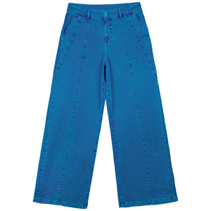 Pantalones de mujer Master Textile de pierna ancha, cintura media, con paneles y costuras decorativas, informales, para fiesta, de tela elástica, transpirables, para todas las estaciones. - Product Image 1